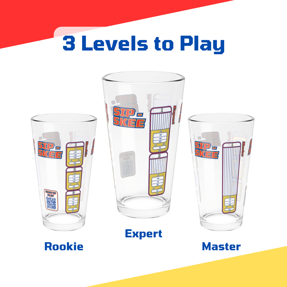 Sip-Skee Original 2.0: Drinking Game Pint Glass
