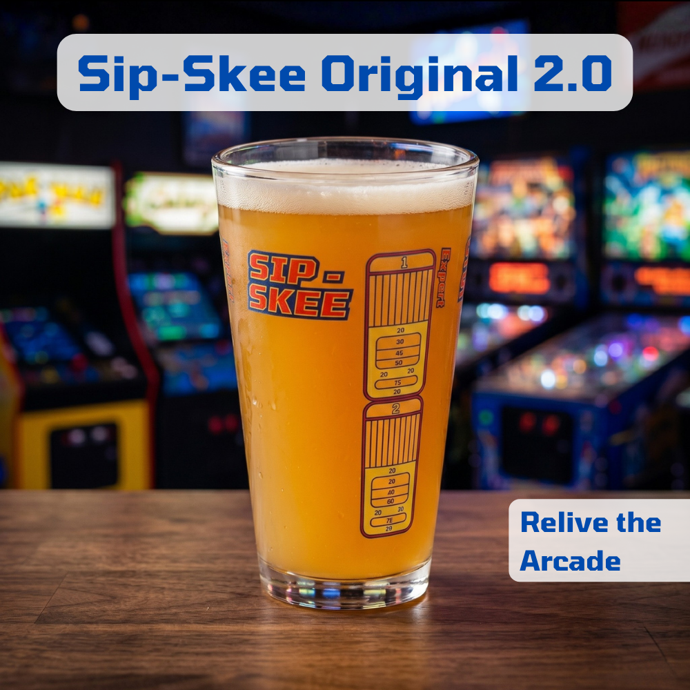 Sip-Skee Original 2.0: Drinking Game Pint Glass